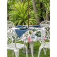 thumbnail image 2 of Outdoor Tablecloth with Umbrella Hole and Zipper, Christmas Pine Round Table Cloth 60 Inch Waterproof Tablecloth, Winter Colorful Xmas Trees Plant Picnic Table Cover for Patio Camping, 2 of 7