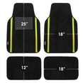 thumbnail image 6 of FH Group Galaxy13 Carpet Yellow Car Floor Mats, Universal Fit 4pc Full Set with Air Freshener, 6 of 9