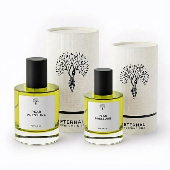 Eternal Perfume Oils Pear Pressure Perfume Oil for Women & Men, 1.69 fl oz Bonus 1 fl oz Dropper Bottles (Pack of 2), Alcohol-Free Long-Lasting Concentrated Fragrance