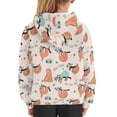 thumbnail image 6 of Xoenoiee Long Sleeve Hoodies for Kids Hooded Sweater Fall Winter Pull-Over Sweatshirt with Kangaroo Pocket Cosy Loose Sportwear for Wprkout Travel Walk, Cartoon Branch Sloth Print, M, 6 of 7
