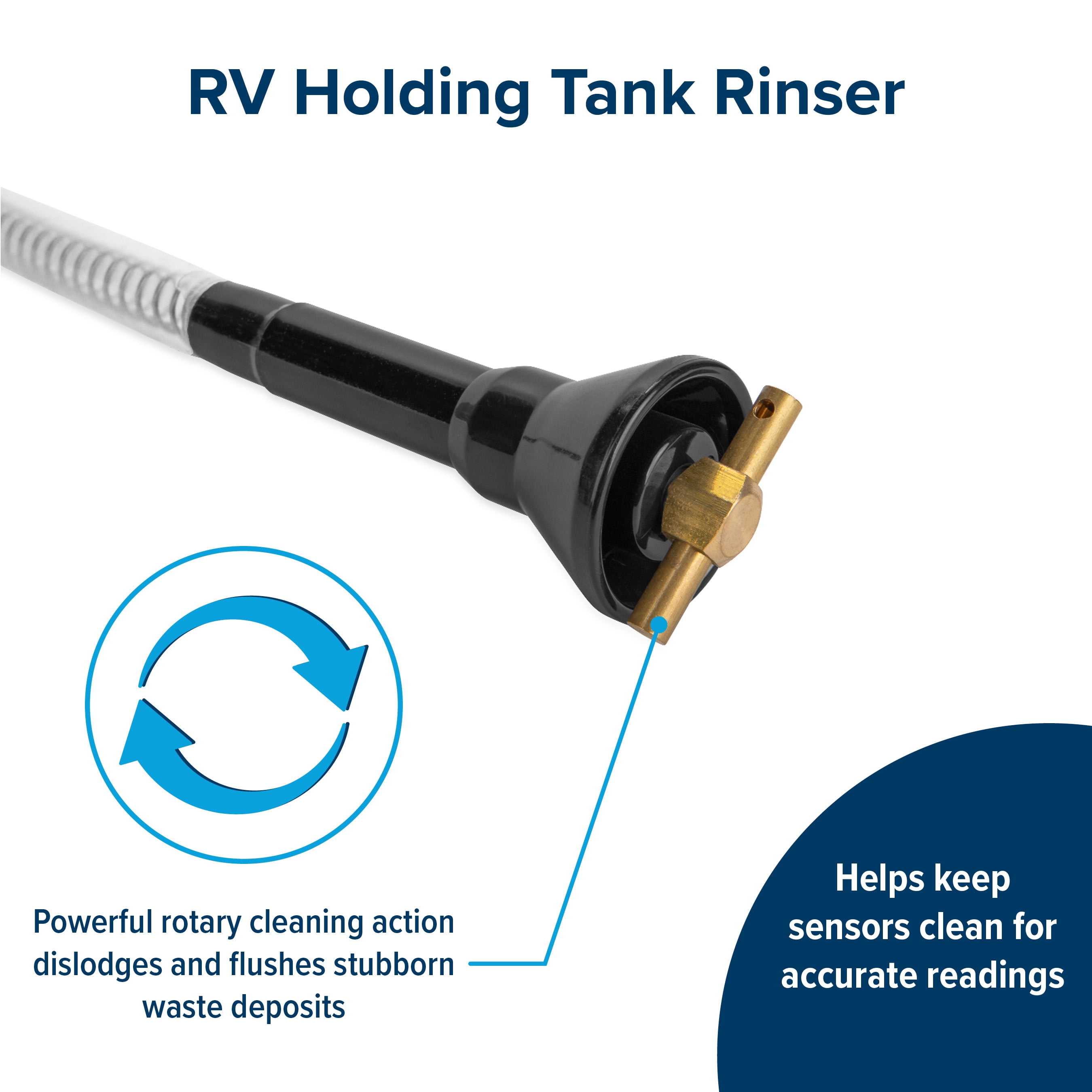 Camco Flexible RV Holding Tank Cleaning Swivel Stik Rinser - 34-inch Reach - Multiple (40074)