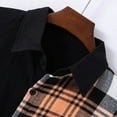 thumbnail image 4 of Blusa y camisa de manga larga con cuello vuelto para hombre, estilo casual, a la moda, con solapa y botones, de poliéster, 4 of 8