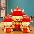 thumbnail image 4 of Dserhfy Cute Chinese Zodiac Ox Cattle Plush Toy Super Soft Animal Doll with Lucky Bag, 4 of 8