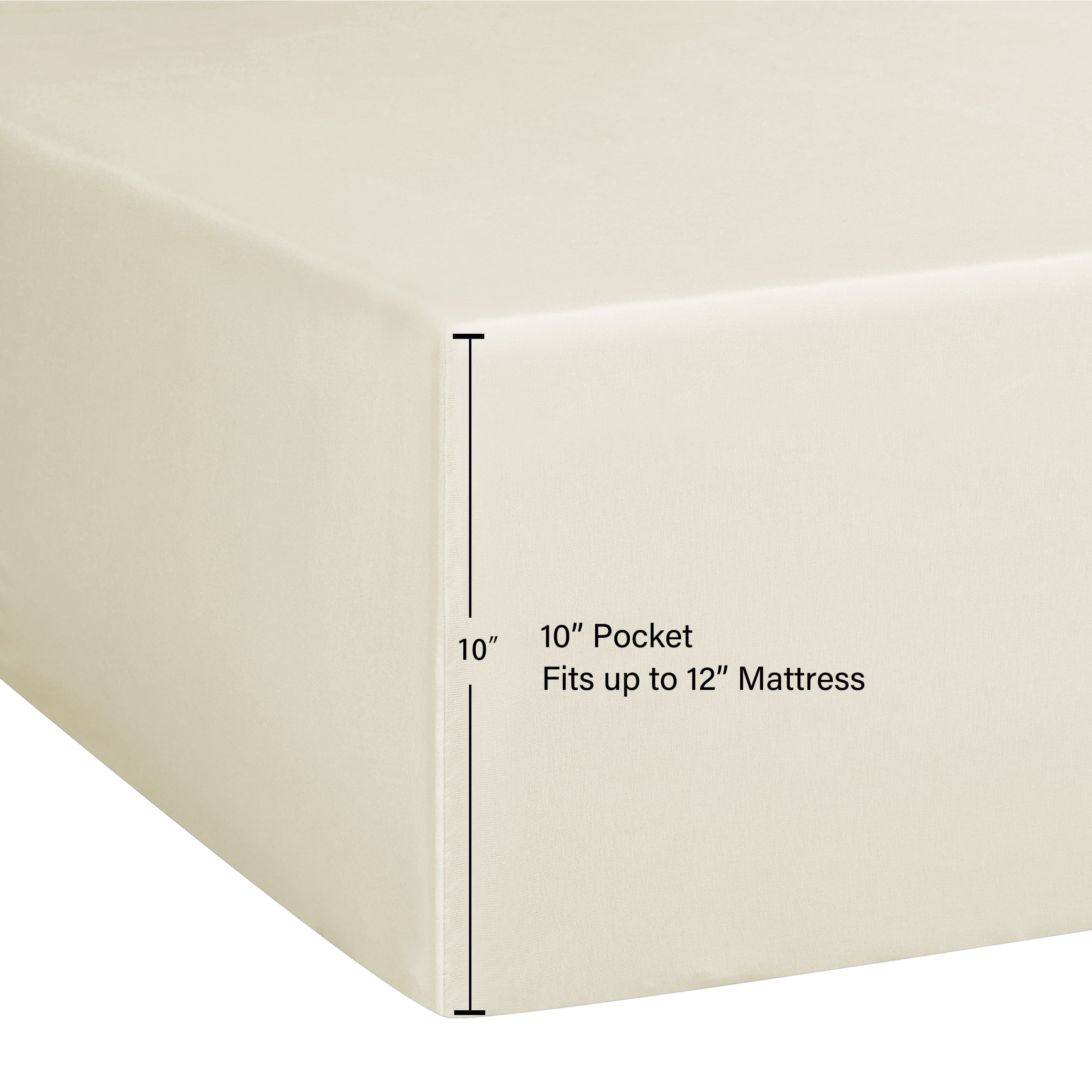 Mainstays Basic Value Microfiber Bed Sheet Set, Fresh Ivory, Twin, 3 Piece