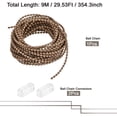 thumbnail image 2 of Unique Bargains 4.5mmx9m 2 Connecteurs Chaîne Boule d'Ombrage Brun Foncé, 2 of 6