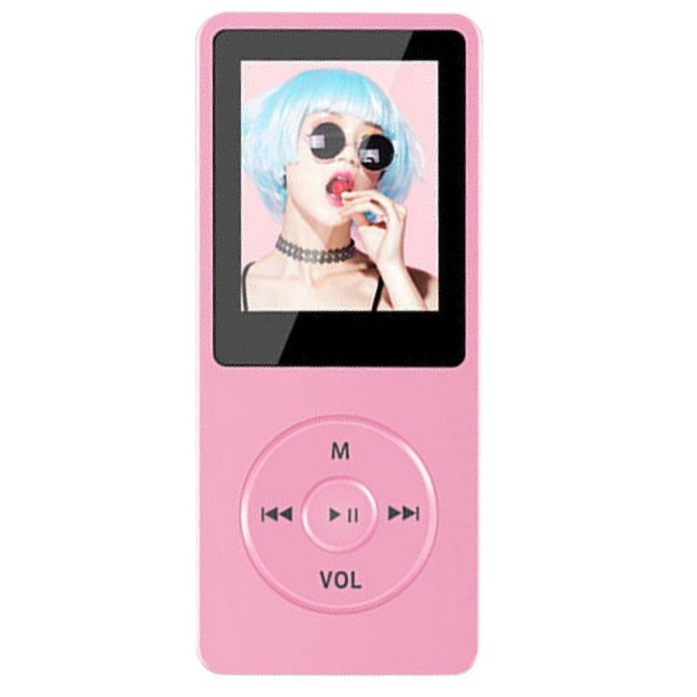 MP3 Sn HiFi Stereo Book Reading Sound Recording Noise Reduction Fast Charging MP4 Office Music Player,Pink,8G 