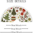 thumbnail image 2 of GZHJMY Christmas Tree Skirt, Christmas Elements on White 36" for Indoor Outdoor Holiday Party Office Store Cupboard Decoration, 2 of 6