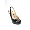 Pre-owned|Michael Michael Kors Womens Patent Leather Peep Toe High Heels Black Size 6M