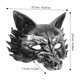 thumbnail image 3 of Máscara de lobo realista de Halloween para adultos, máscara de media cara para mascarada de animal para fiesta de cosplay, máscara de disfraz de lobo aterrador para hombres y mujeres, 3 of 7
