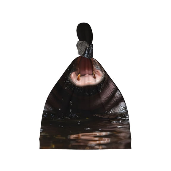 Picia Playful Baby Hippo Splash Printed Preemie Hats for Baby Girls Cotton Premature Knot Hats Newborn Hospital Cap Warm Knot Beanie Nicu for Preemie Girls and Boys