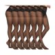 thumbnail image 1 of Chenchen 6 Pairs 20D Women's Sheer Tights Ultra Thin High Waist Pantyhose Thigh Stockings, 1 of 1