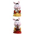 thumbnail image 1 of Rabbit Sculpture,Rabbit Ornament Sculpture Statue Figurines,Resin Rabbit Figurines Handcraft Decoration Craft,Rabbit Statue Adorable Centerpieces Landscape Art,Scene Layout Photo Props Zulema Escultura de conejo, 1 of 8
