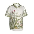 thumbnail image 2 of Daiia Herbs and Wildflowers Hawaiian Shirt for Men Gentle Cotton Regular Short Sleeve Casual-3X-Large, 2 of 9