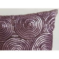 thumbnail image 2 of The HomeCentric Euro Sham Pillow Plum European Sham&nbsp;Covers Pack of 2 26x26 inch (65x65 cm) Silk Euro Shams Circles & Dots Illusion Sequins Embellished Modern European Pillow Covers - Purple Touch, 2 of 4