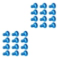 thumbnail image 3 of bedienty 12PCS Colorful Bicycle Disc Brake Rotor Torx Bolts T25 M5x10mm Bike Alloy Steel Disc Brake Rotor Fixing Screws Blue 2Set, 3 of 6