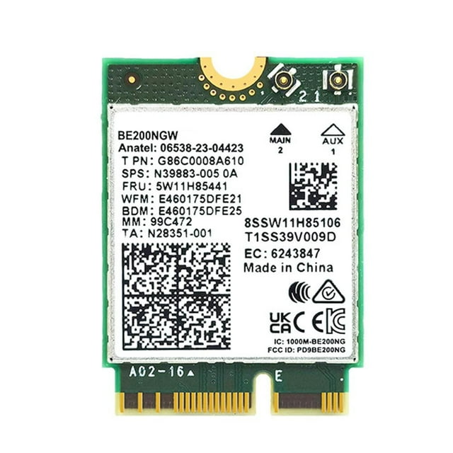 Tarjeta WiFi 7 Intel BE200 BE200NGW NGFF WiFi 7Bluetooth 5.4 con procesador interno