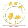 thumbnail image 2 of Weloille Living Room Light Luxury Gold Round Ginkgo Leaf Metal Wall Hanging Decor, 2 of 2