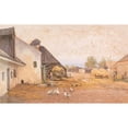 thumbnail image 2 of Rudolf Weber 18x13 Gold Ornate Wood Frame and Double Matted Museum Art Print Titled - Farm Near Ganserndorf (1928), 2 of 4