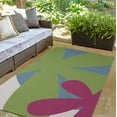 thumbnail image 3 of 3' x 5' Simply Daisy Bold Flowers Modern & Contemporary Chenille Area Rug, Apple Green, 3 of 4