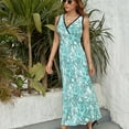 thumbnail image 6 of Starfish Watercolor Aqua Coral Reef ,ocean Home Decor Dress Summer Street Style Bohemia Long Dresses Female Sleeveless Printed Maxi Dress, 6 of 9