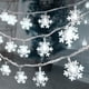 thumbnail image 1 of Luces navideñas FloreceBien, cadena de luces LED con forma de copo de nieve de 20 pies y 40 luces LED a pilas, impermeables, para dormitorio, patio, habitación, jardín, fiesta, hogar, decoración, 1 of 6