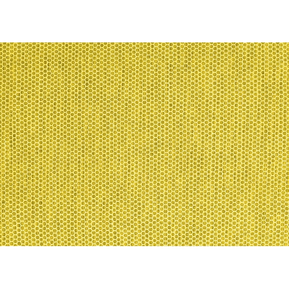 Ahgly Company Indoor Rectangle Abstract Yellow Contemporary Area Rugs, 7' x 10'