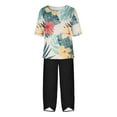 thumbnail image 4 of gbyLJF Comfortable Clothes for Women Two Piece Womens Outfits Spring Two Piece Sets for Women 2024 White Linen Set Black 3XL, 4 of 5