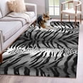 thumbnail image 3 of Area Rug for Living Room, Leopard Stripes Non-Slip Indoor Large Carpet for Bedroom/Dining Room, Vintage Black White Animals Texture Washable Low-Profile Rectangle Floor Mat Runner Rugs - 2.7 x 5 Ft, 3 of 7