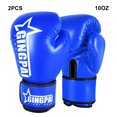 thumbnail image 4 of Guantes de Boxeo Yuarrent para Muay Thai Karate Kickbox MMA entrenamiento Intenso 10 onzas azul, 4 of 6