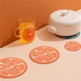 thumbnail image 2 of Wosthever Almohadilla de aislamiento térmico de silicona, taza antideslizante, olla antiescaldaduras de dibujos animados para cocina, tapete Mostrada naranja naranja S, 2 of 6