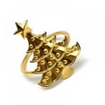 thumbnail image 5 of Christmas Napkin Rings Set of 6, Gold/Silver Xmas Tree Snowflake Elk Napkin Holder Rings for Christmas Wedding Holiday Dinner Table Decoration, 5 of 7