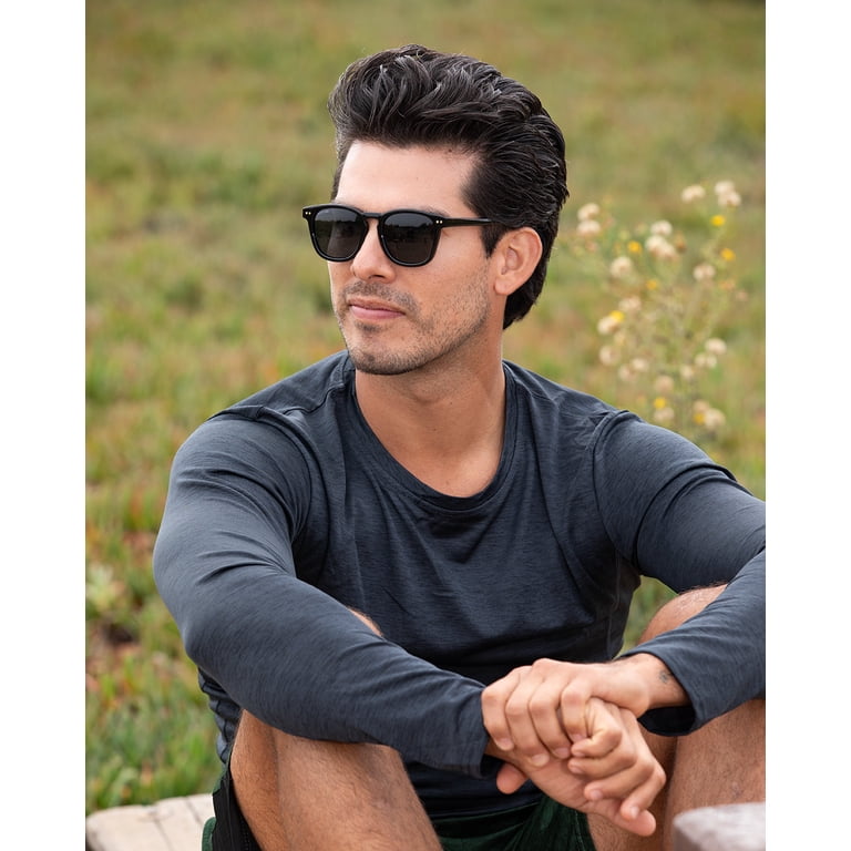 Ansen Onyx Square Polarized Sunglasses, Recycled Plastic  display picture 2