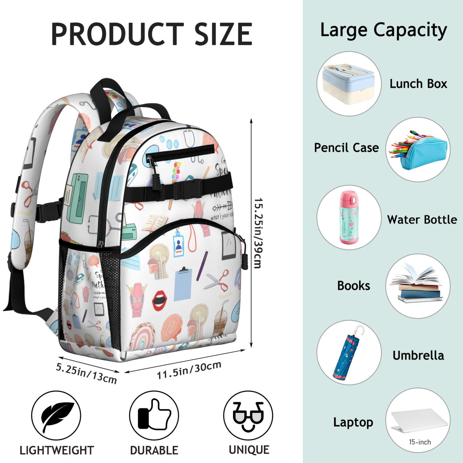 Funny Nurse Backpack - Waterproof Travel Daypack for Nursing Students with Secure Fit & Durable Construction