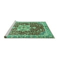 thumbnail image 2 of Ahgly Company Machine Washable Indoor Rectangle Abstract Turquoise Blue Modern Area Rugs, 8' x 10', 2 of 4