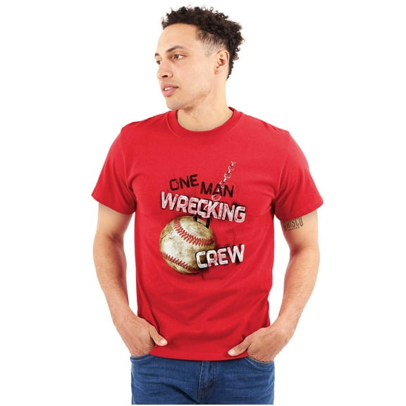 One Man Wrecking Crew Sports Men's Big & Tall Crewneck Graphic Tee Brisco Brands 3X