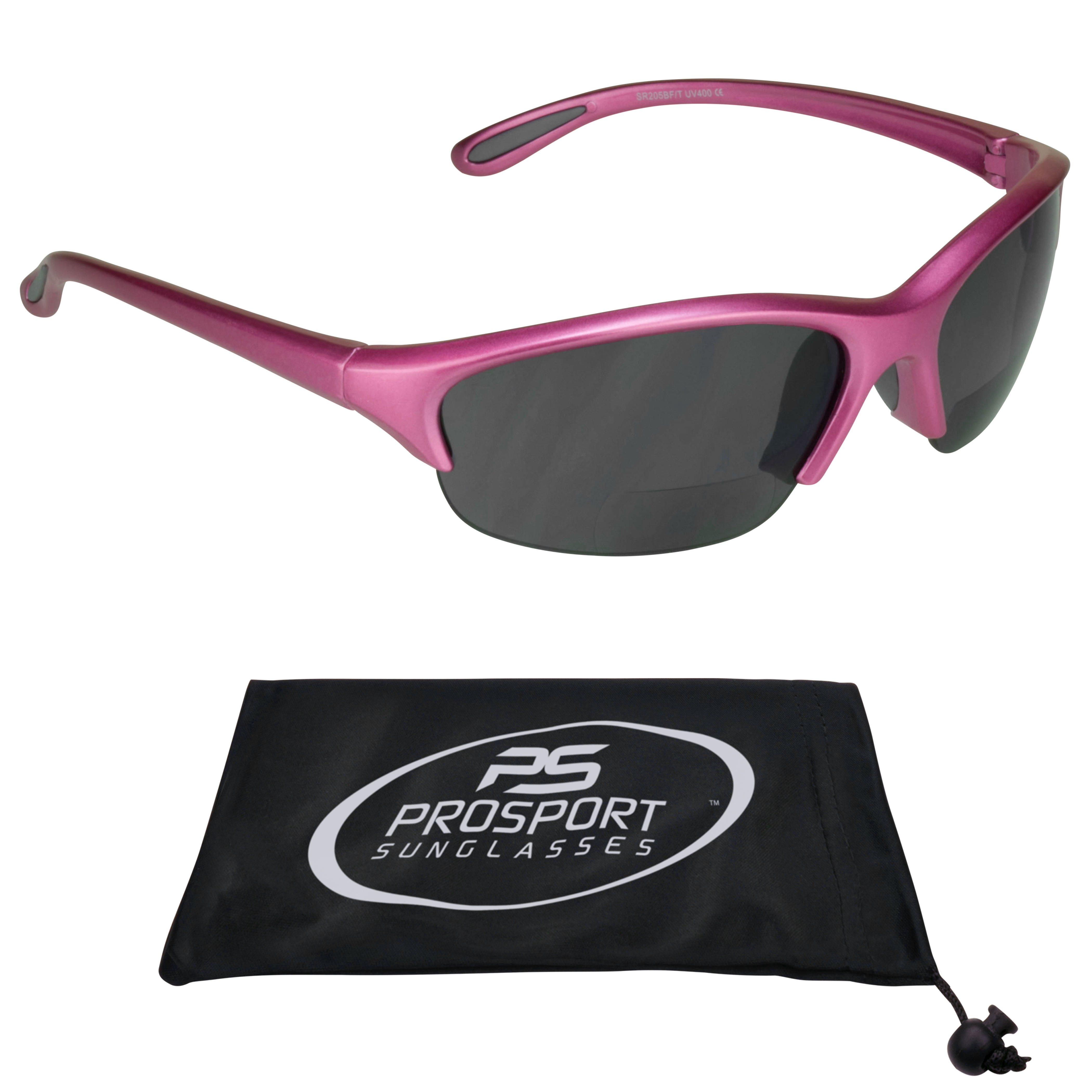 proSPORT BIFOCAL Safety Sunglass Reader Pink Semi Rimless Frame Women - image 1 of 6