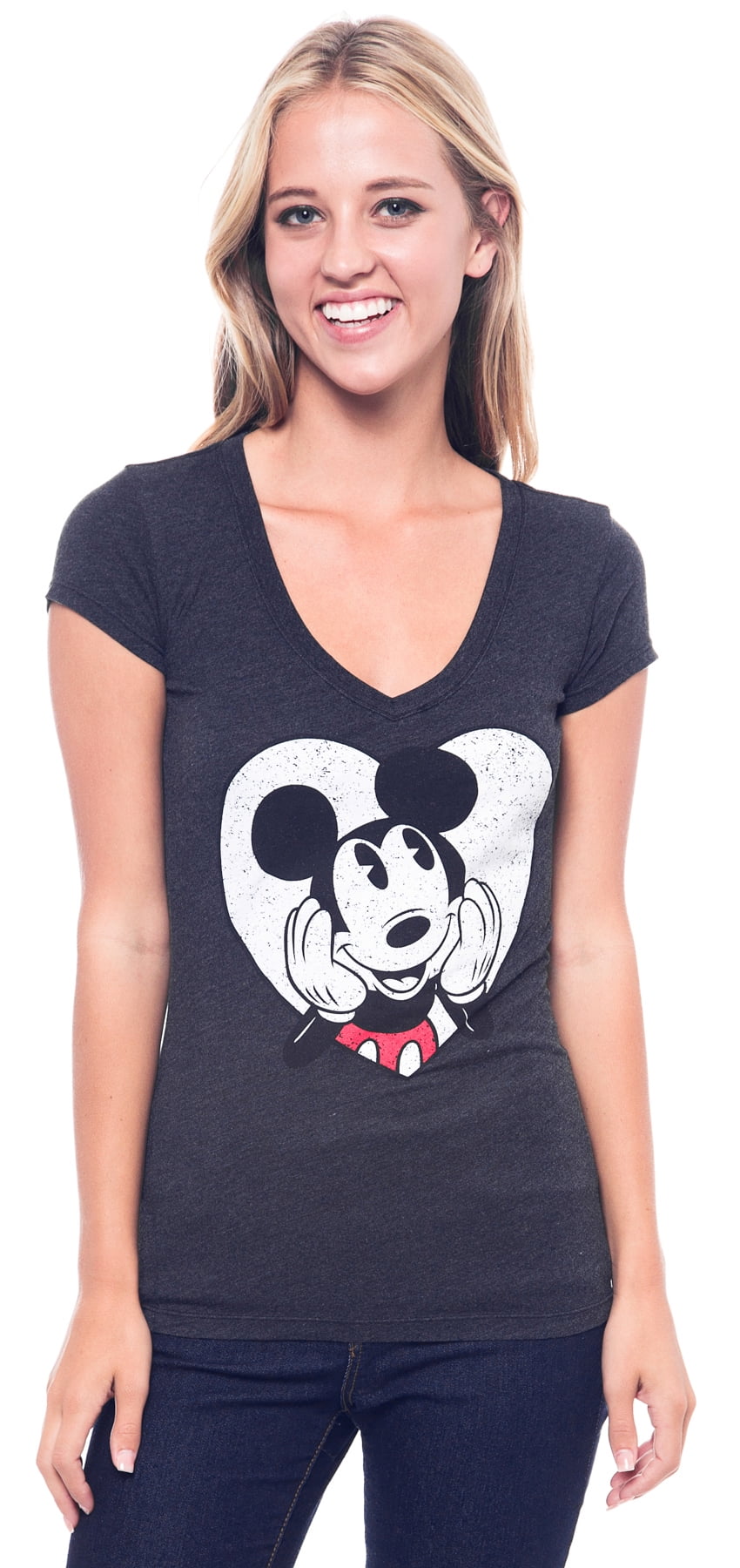 Kids T-Shirt Mickey Love Charcoal Mickey Mouse 