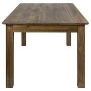 Jessamine 60 x 38 Rectangular Antique Rustic Solid Pine Farm Dining Table