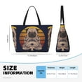 thumbnail image 4 of Xecao Pug dog Yoga for versatile beach bag for women includes zipper pockets and waterproof material, ideal for vacations and adventures., 4 of 7