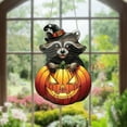 thumbnail image 1 of Clearance! Halloween Window Hanging Acrylic Pumpkin Raccoon Decoration Returns For Sale Sale&Deal #84, 1 of 5