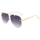 thumbnail image 1 of Gafas de sol sin marco con borde cortado de doble viga para tiro callejero, hechas de metal, 1 of 5