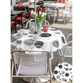 thumbnail image 5 of Outdoor Tablecloths with Umbrella Hole & Zipper, Grey Black Polka Dots Round Tablecloths 60 Inch, Modern Abstract Art Waterproof Table Cloth, Patio/Pool/Picnic Table Covers, 5 of 8