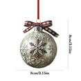 thumbnail image 2 of Oioii Christmas 2D Acrylic Ornaments Vintage Christmas Decoration Hanging Decor Retro Round Santa Claus Snowman Tree Decoration for Xmas Home Wreaths Winter Party, 2 of 6