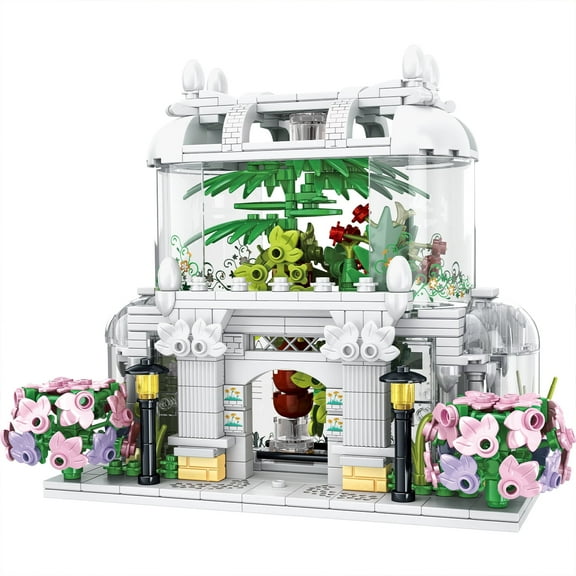 DIY Glass Garden House Model Kit – Mini Greenhouse Display with Flowers & Lights for Adults & Teens