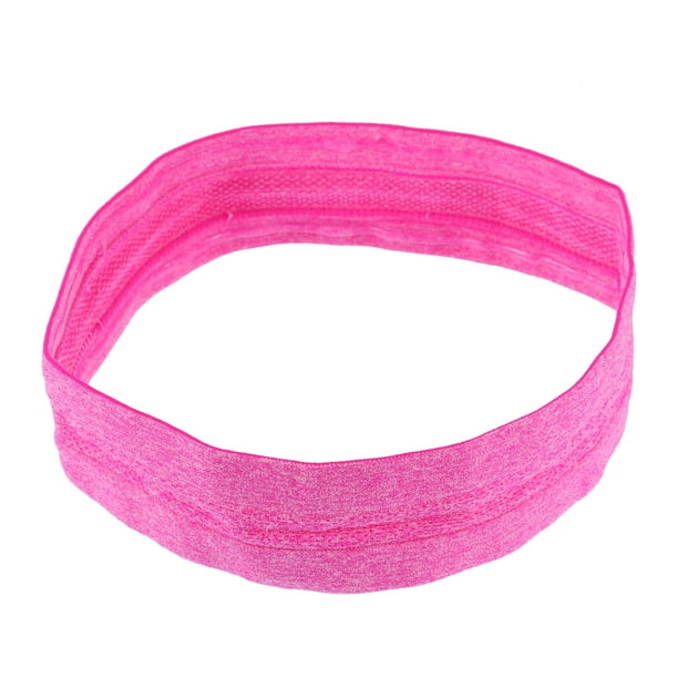1 Uds. Diademas, bandas para el sudor, diadema elástica que absorbe la humedad, para deportes de fitness, poliéster, silicona, rosa roja