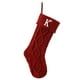 thumbnail image 2 of Herunwer Christmas Stockings with Initials, Letter Embroidered Xmas Stockings, Monogram Knitted Xmas Stocking, Christmas Party Fireplace Family Hanging Stocking Decorations, 2 of 5