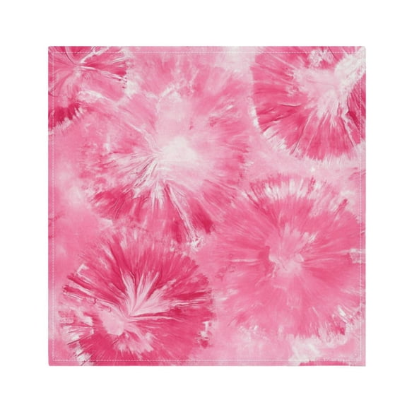 Napkin Satin Napkin 20*20Inchx1 Kitchen Towel Dinner Plate Towel Decorative Towel Napkin Tea Towel Suitable For Kitchen Table Beautiful Pink Tie-dye