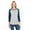 Vintage Heather/ Vintage Navy, variant on LAT Women Fine Jersey Raglan 3/4 Sleeve Baseball Tee (3530) Vintage Heather/Vintage Navy, L