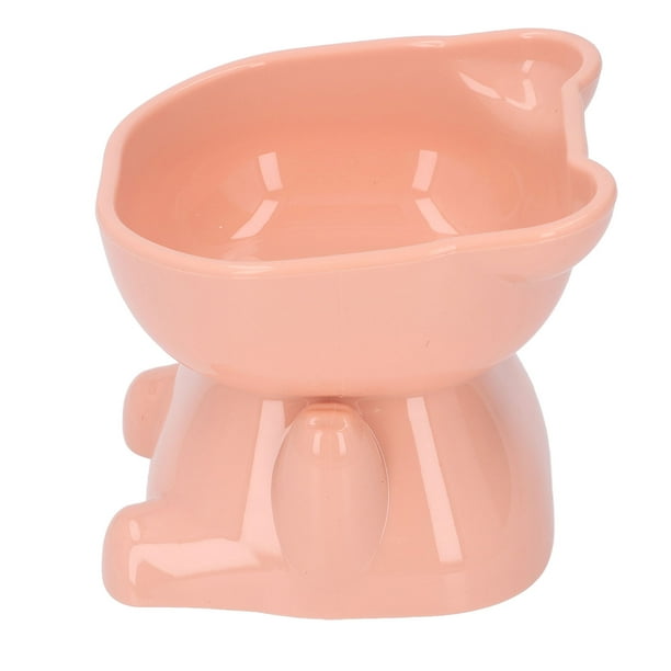 Cuenco Elevado Para Gatos, Forma De Dibujos Animados De Plástico Tazón De Comida Para Gatos Evite Que Se Vuelque Ancho Poco Profundo Plato De Comida Para Gatos Tazones Elevados