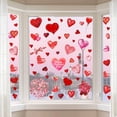 thumbnail image 5 of 9 Sheets Valentines Day Window Clings Valentines Day Decoration Watercolor Heart Shaped Double Sided Window Decals for Home Wedding Anniversary Party Office Decoration, 5 of 6